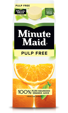 Pulp Free Orange Juice 100 Pure Squeezed Minute Maid