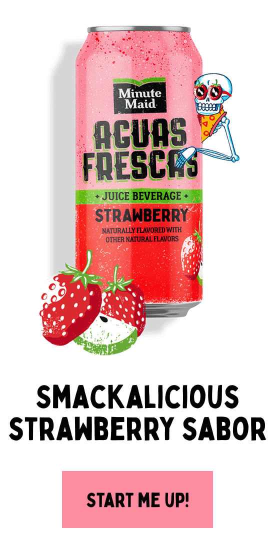 Aguas Frescas Strawberry juice beverage can