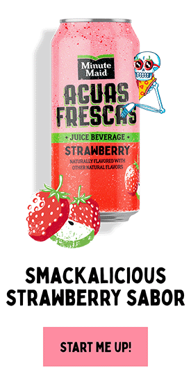 Aguas Frescas Strawberry juice beverage can
